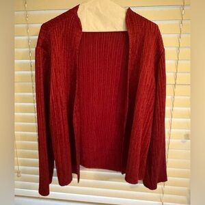 EUC Cardinal Red Open Ribbed Cardigan Sz. Large